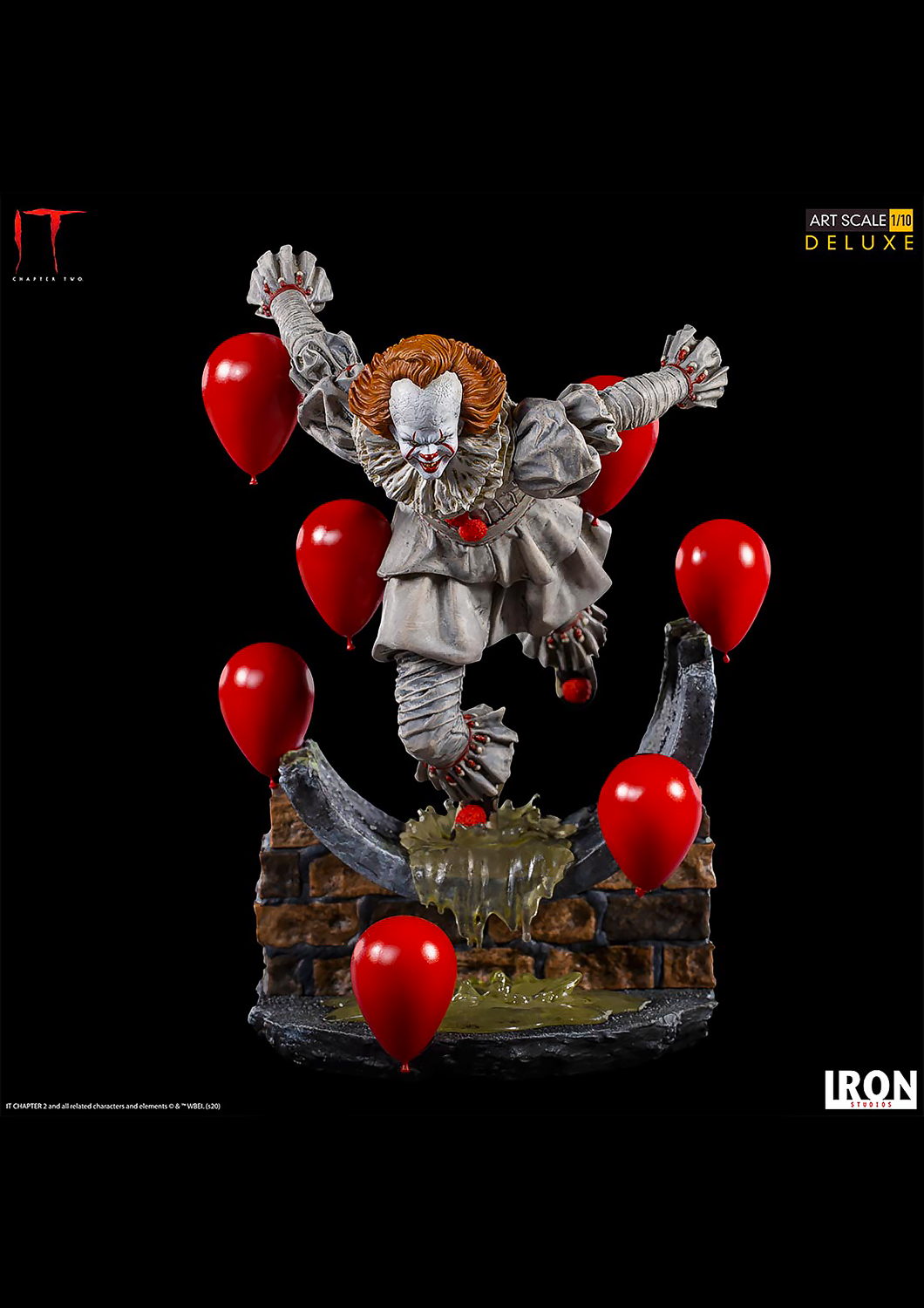 IRON STUDIOS IT CHAPTER TWO PENNYWISE DELUXE ART SCALE 1/10 WBHOR31220-10 - Anotoys Collectibles
