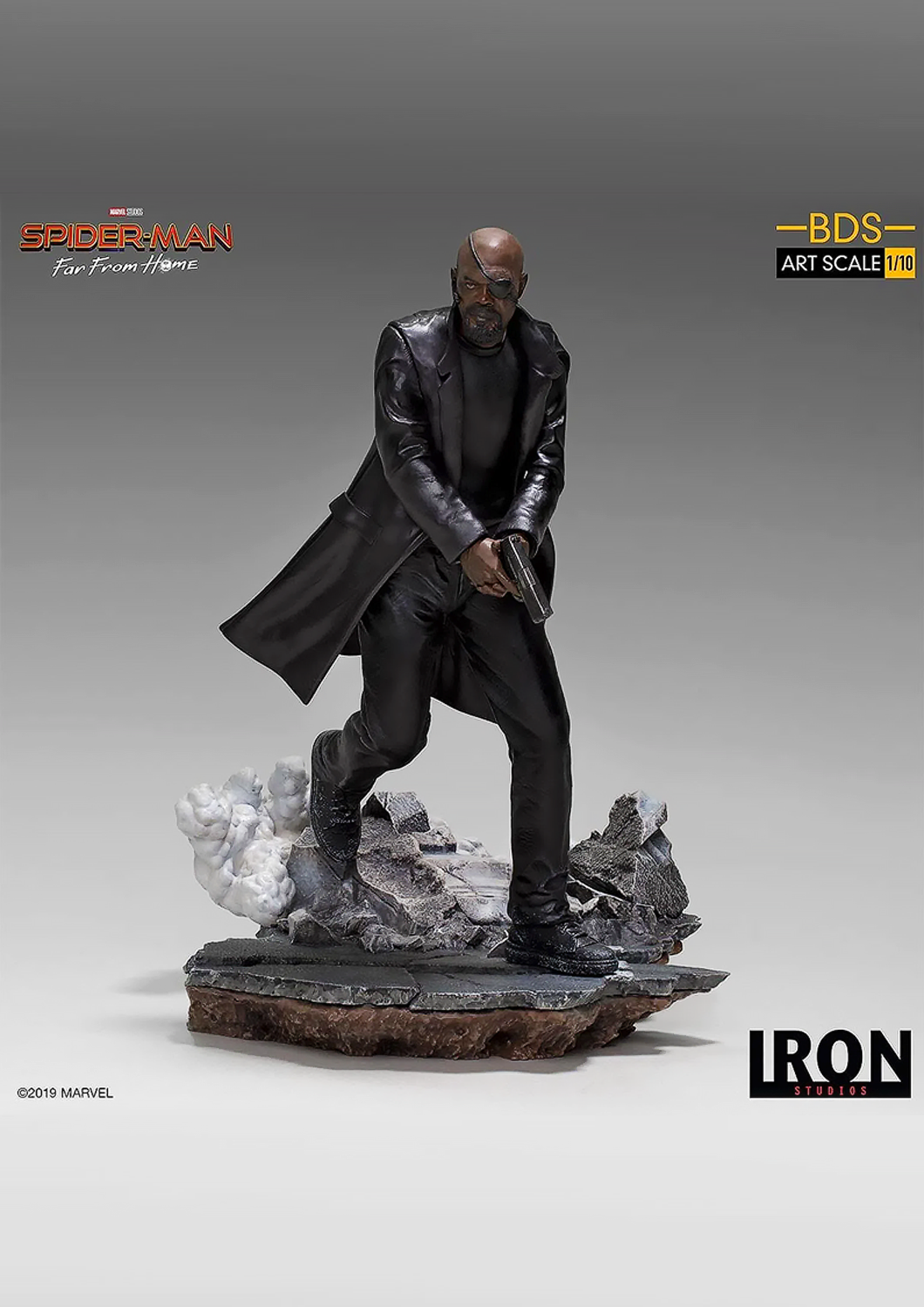 IRON STUDIOS SPIDER MAN FAR FROM HOME NICK FURY 1/10 MARCAS23119-10 - Anotoys Collectibles