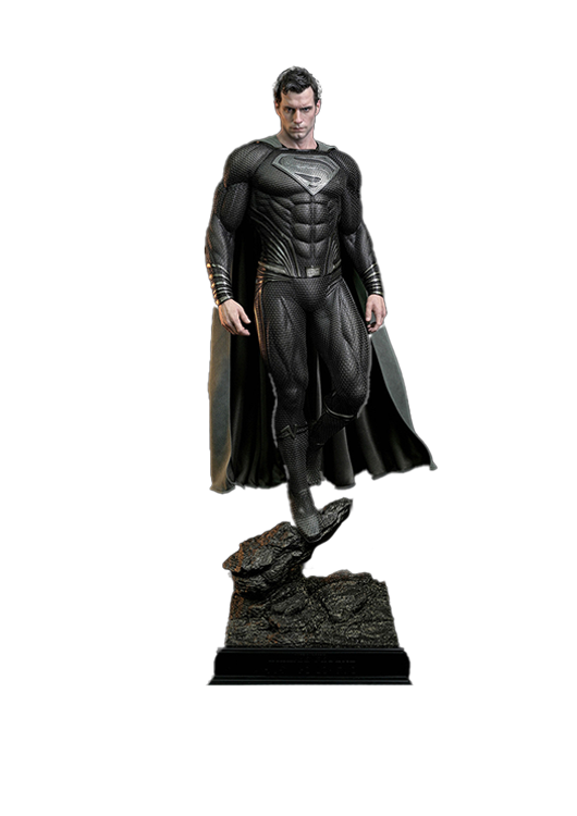 JND STUDIOS JUSTICE LEAGUE SUPERMAN HYPERREAL MOVIE STATUE 1/3 SCALE (BLACK) - Anotoys Collectibles