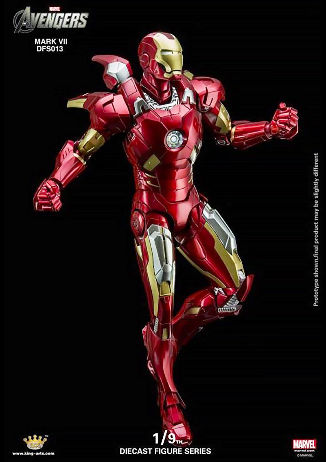 KING ARTS IRON MAN MARK VII - MARK 7 VIP VERSION 1/9 SCALE - DFS013V - Anotoys Collectibles