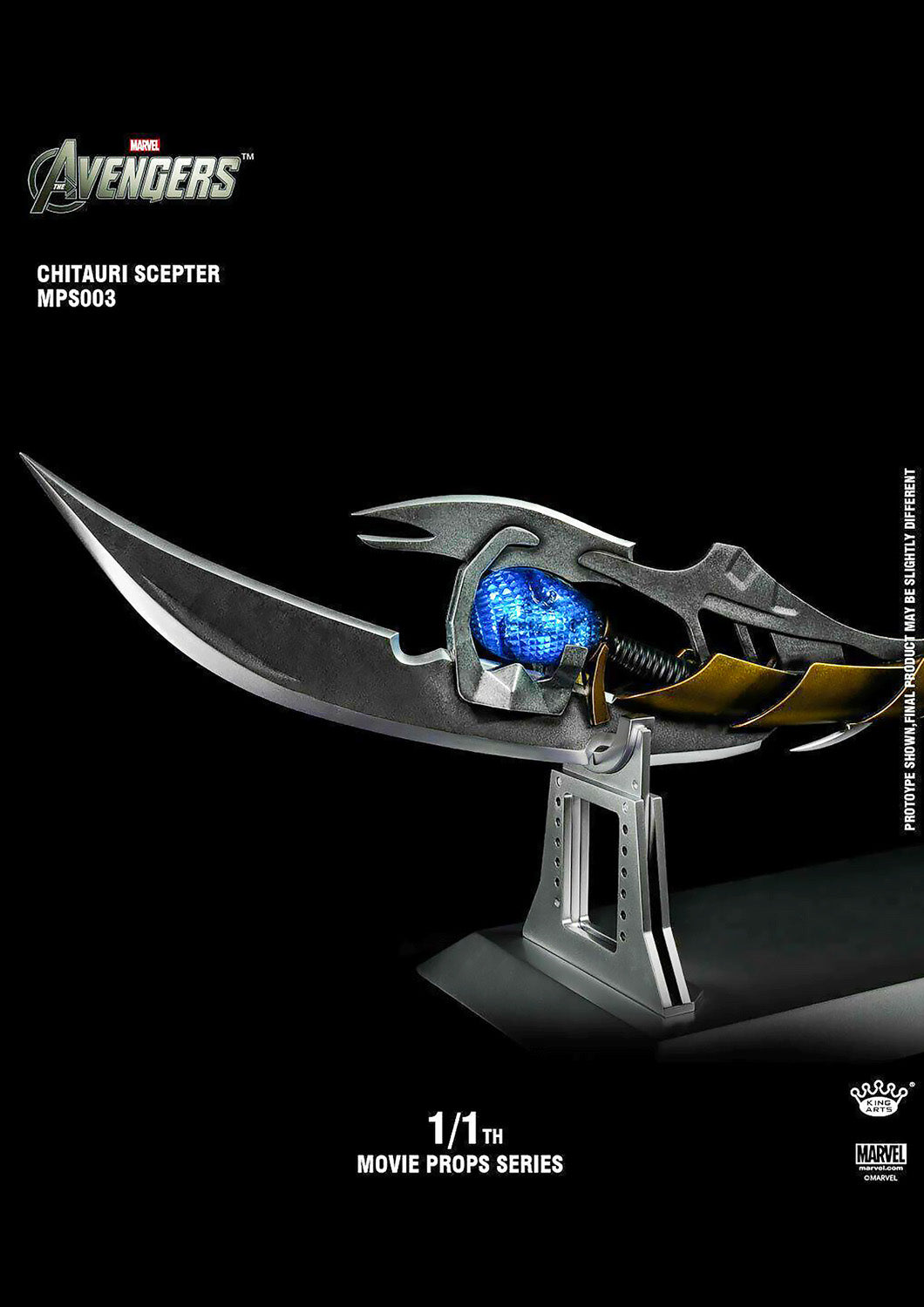 KING ARTS MOVIE PROP SERIES LOKI CHITAURI SCEPTER 1/1 SCALE - MPS003 - Anotoys Collectibles