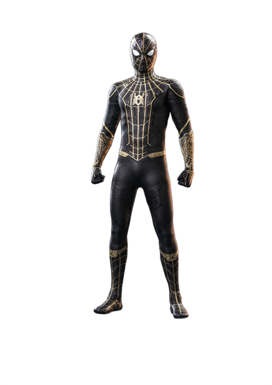 HOT TOYS MARVEL SPIDER-MAN NO WAY HOME BLACK AND GOLD SUIT 1/6 MMS604