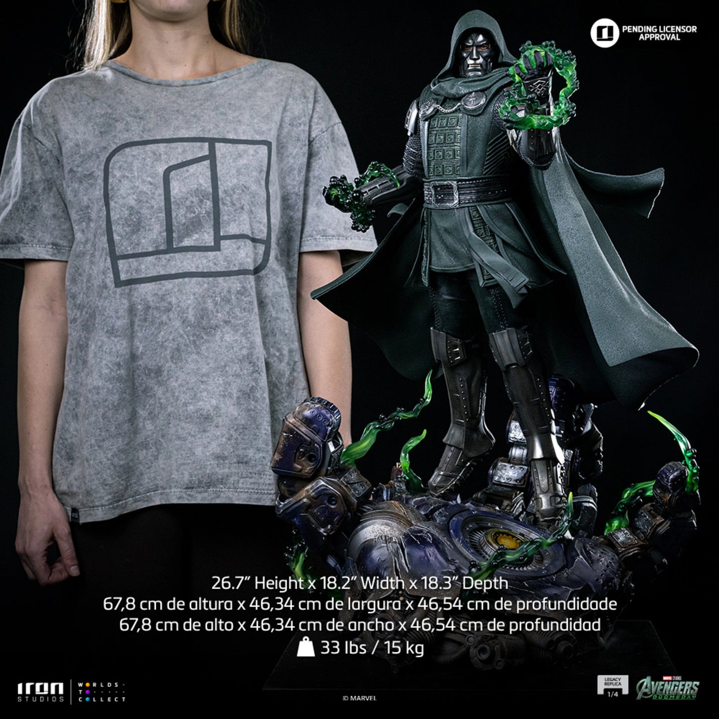 IRON STUDIOS DOCTOR DOOM - AVENGERS DOOMSDAY - LEGACY REPLICA 1/4 - MARCAS143226-14(PRE-ORDER)