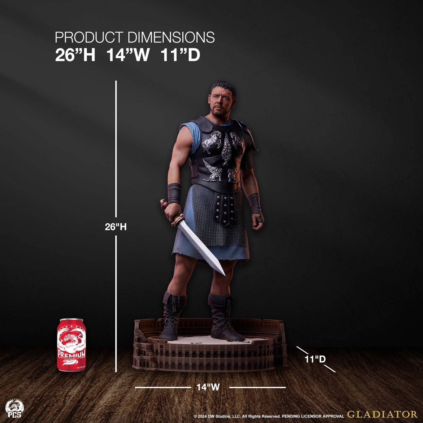 PCS GLADIATOR MAXIMUS - 1:3 SCALE EPIC SERIES STATUE COLLECTOR'S EDITION