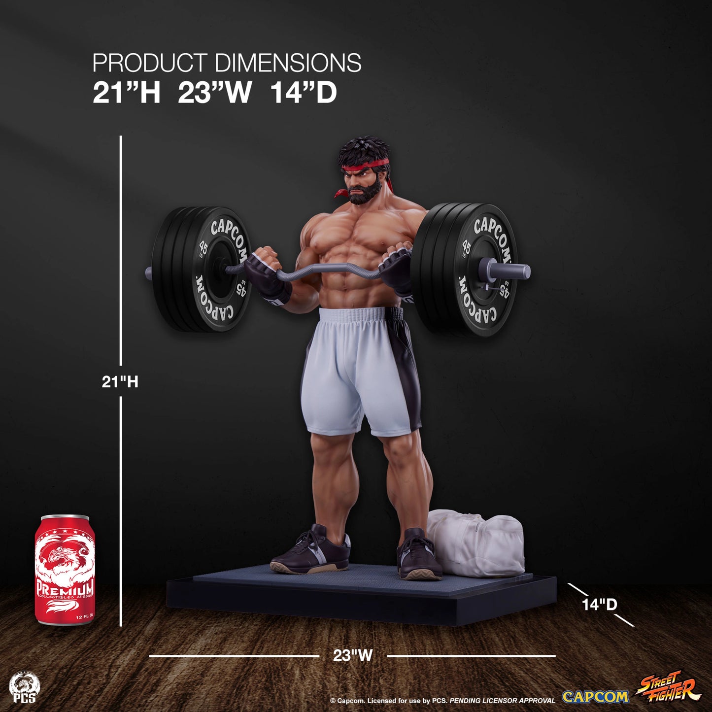 PCS STREET FIGHTER - RYU BATTLE EDITION: POWERLIFTING 1:4 PREMIER SERIES STATUE