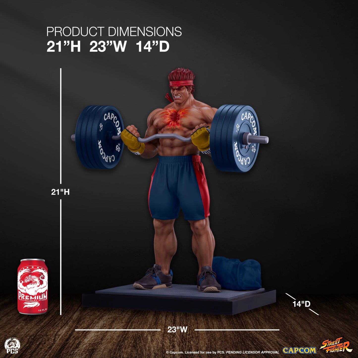 PCS STREET FIGHTER - EVIL RYU: POWERLIFTING 1:4 PREMIER SERIES STATUE