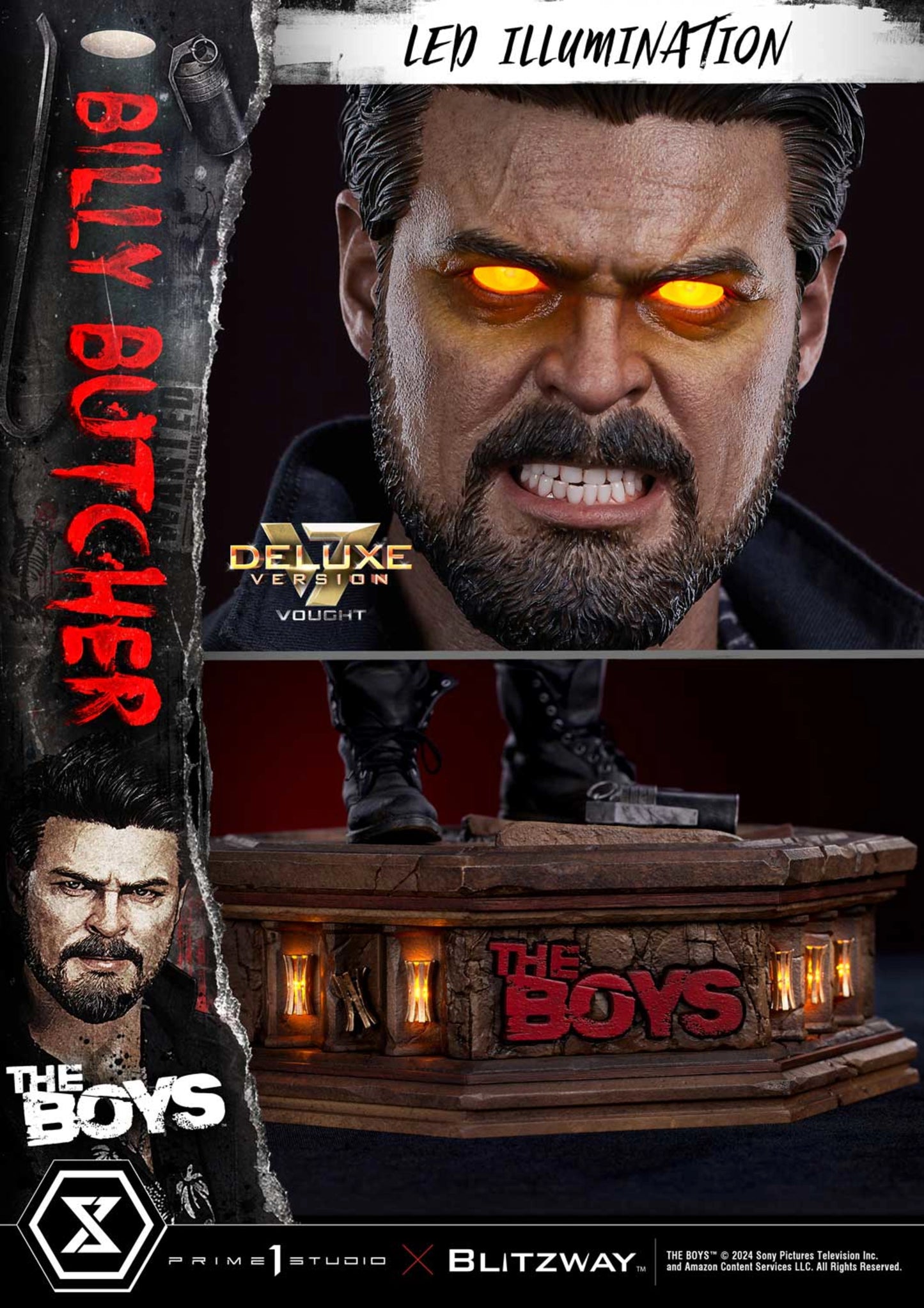 PRIME 1 STUDIO - THE BOYS - WILLIAM "BILLY" BUTCHER DELUXE VERSION 1:4 SCALE STATUE