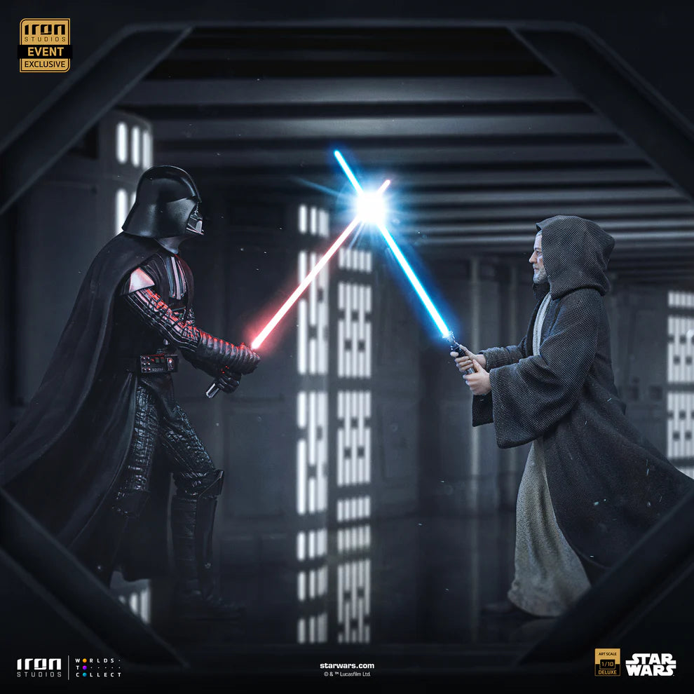 IRON STUDIOS - STAR WARS - DARTH VADER VS OBI-WAN KENOBI ART SCALE 1/10 - LUCSWR123325-10 - Anotoys Collectibles
