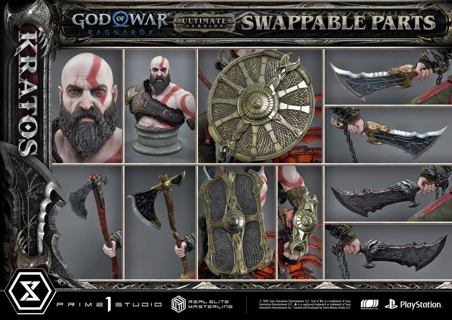 PRIME 1 STUDIO REAL ELITE MASTERLINE GOD OF WAR: RAGNAROK KRATOS ULTIMATE BONUS VERSION(PRE-ORDER)