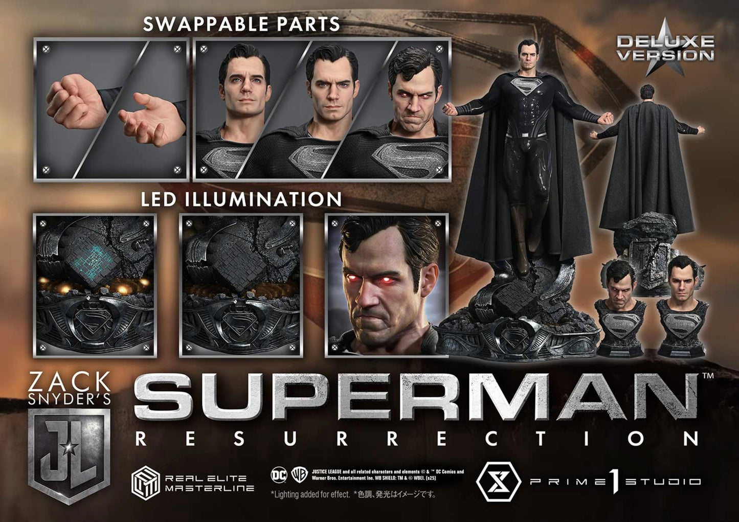 PRIME 1 STUDIO REAL ELITE MASTERLINE JUSTICE LEAGUE (FILM) SUPERMAN "RESURRECTION" ZACK SNYDER'S JUSTICE LEAGUE DX BONUS VERSION(PRE-ORDER)