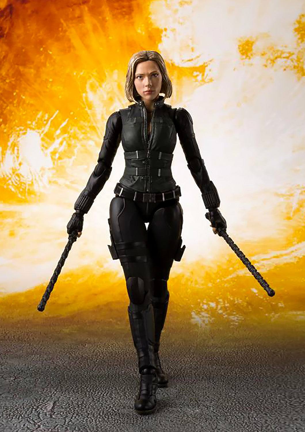 SH FIGUARTS AVENGERS INFINITY WAR BLACK WIDOW & TAMASHII EFFECT EXPLOSION - SHF27627 - Anotoys Collectibles