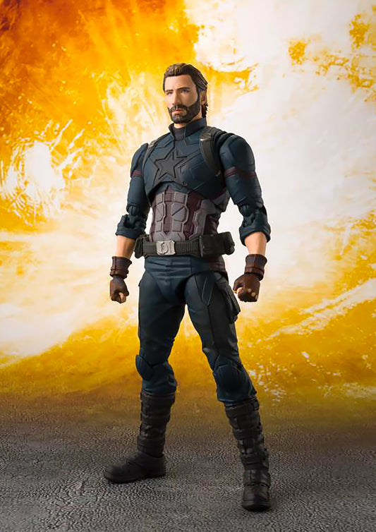 SH FIGUARTS AVENGERS INFINITY WAR CAPTAIN AMERICA & TAMASHII EFFECT EXPLOSION - SHF27626 - Anotoys Collectibles