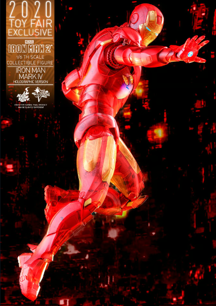 HOT TOYS MARVEL IRON MAN 2 MARK IV HOLOGRAPHIC VERSION 1/6TH SCALE COLLECTIBLE FIGURE - MMS568 - Anotoys Collectibles
