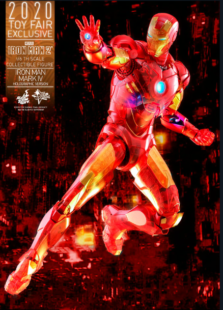 HOT TOYS MARVEL IRON MAN 2 MARK IV HOLOGRAPHIC VERSION 1/6TH SCALE COLLECTIBLE FIGURE - MMS568 - Anotoys Collectibles