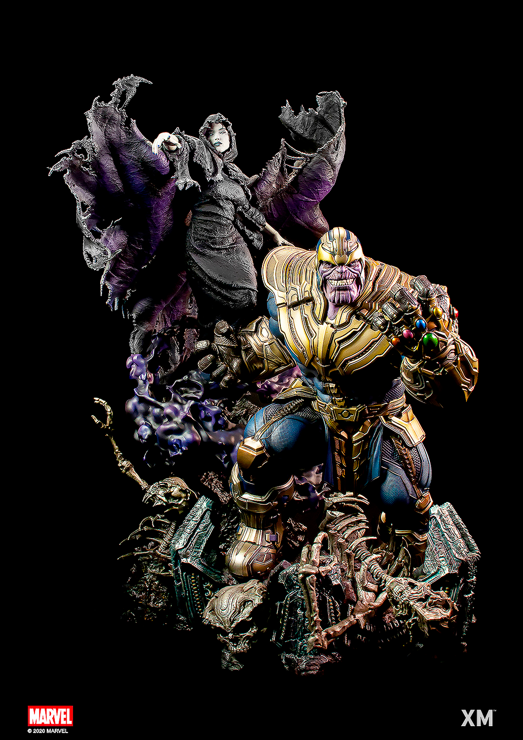 XM STUDIOS MARVEL THANOS WITH LADY DEATH 1/4 SCALE - Anotoys Collectibles