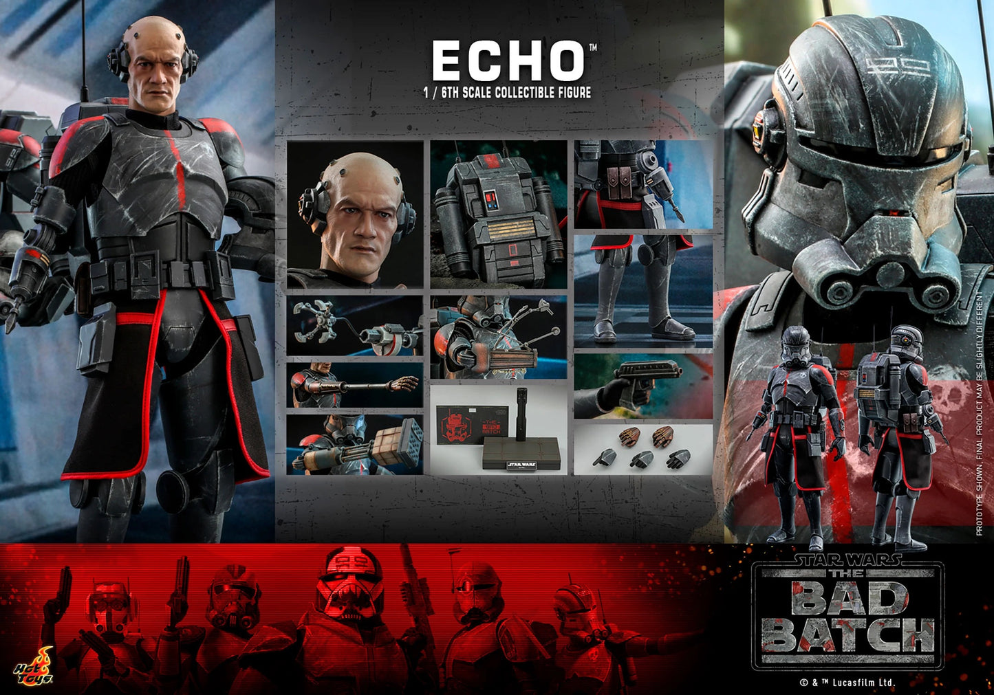 HOT TOYS STAR WARS: THE BAD BATCH ECHO 1/6 TMS042