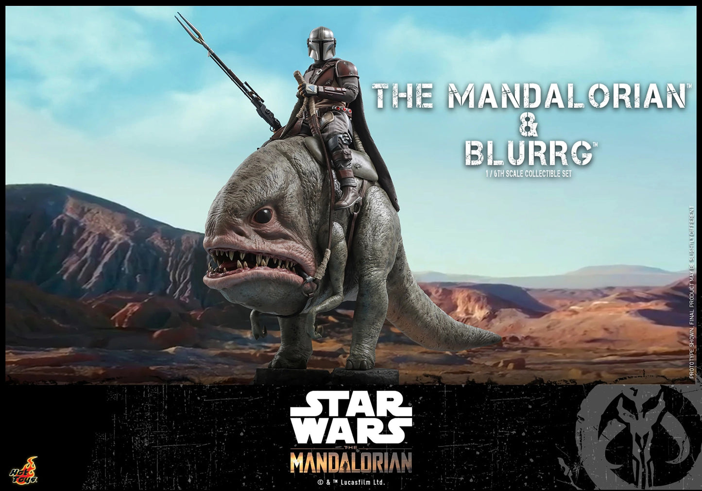 HOT TOYS STAR WARS THE MANDALORIAN: MANDALORIAN AND BLURRG 1/6 TMS046