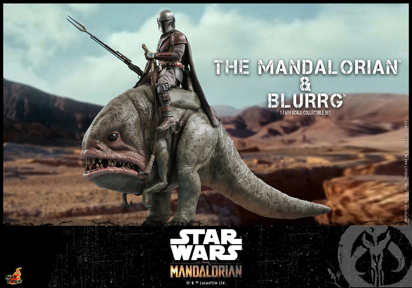 HOT TOYS STAR WARS THE MANDALORIAN: MANDALORIAN AND BLURRG 1/6 TMS046