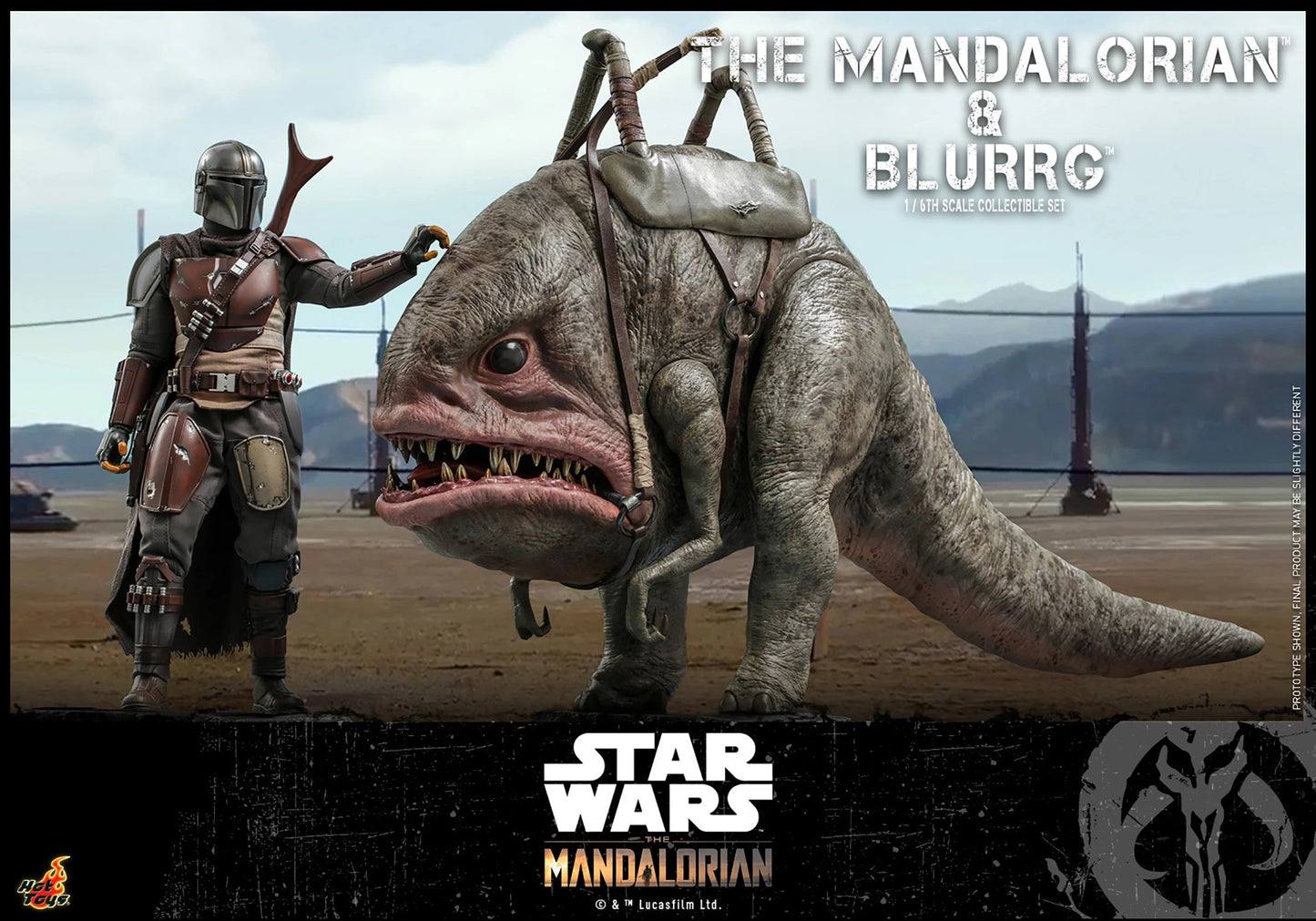 HOT TOYS STAR WARS THE MANDALORIAN: MANDALORIAN AND BLURRG 1/6 TMS046