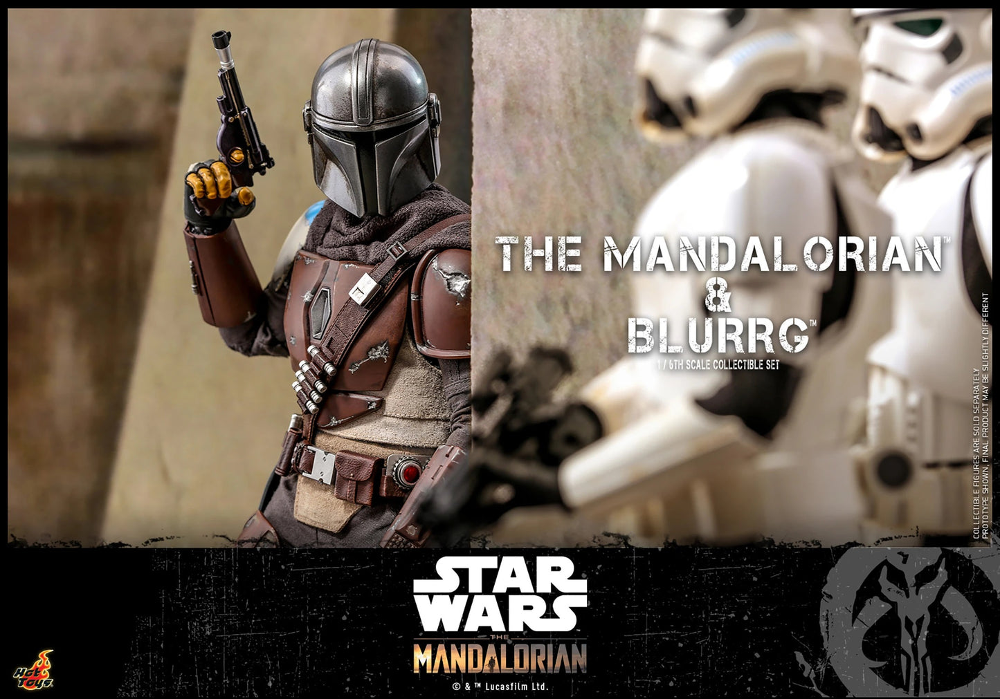 HOT TOYS STAR WARS THE MANDALORIAN: MANDALORIAN AND BLURRG 1/6 TMS046