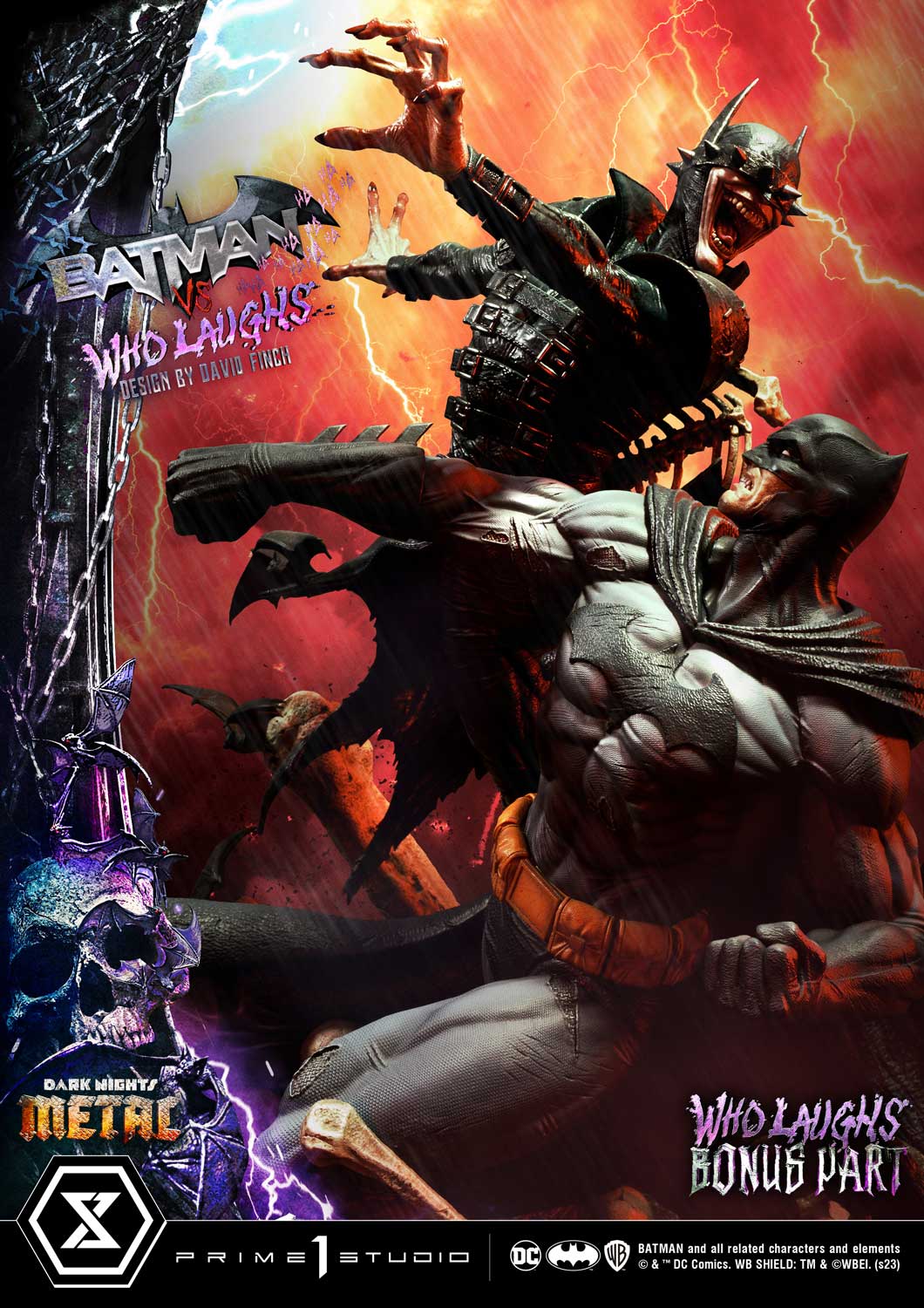 ULTIMATE PREMIUM MASTERLINE DARK NIGHTS: METAL (COMICS) BATMAN VERSUS BATMAN WHO LAUGHS (DESIGN BY DAVID FINCH) DELUXE VERSION (PRE-ORDER) - Anotoys Collectibles