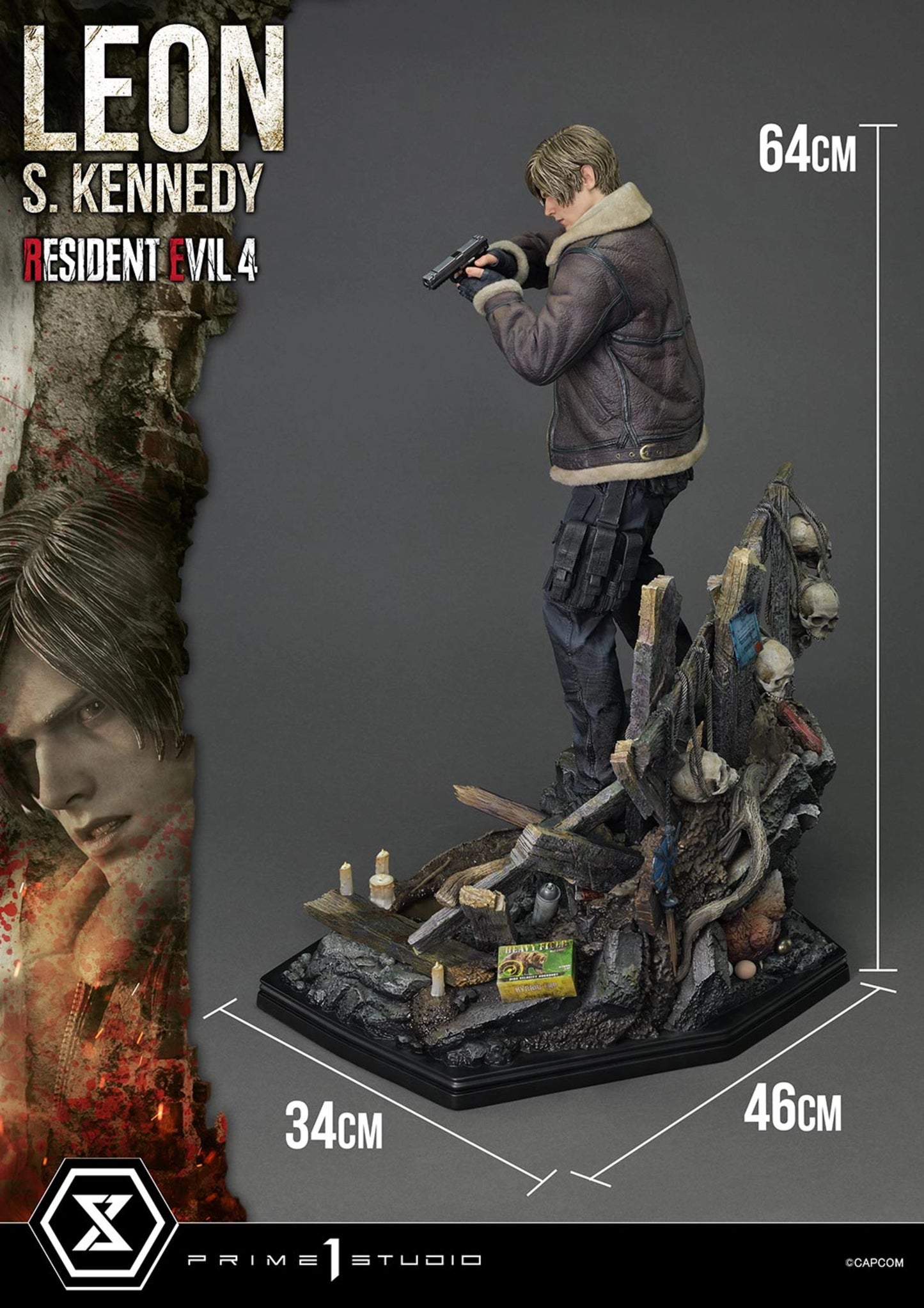 PRIME 1 STUDIO ULTIMATE PREMIUM MASTERLINE RESIDENT EVIL 4 LEON S. KENNEDY BONUS VERSION - UPMRE4-01S(PRE-ORDER)