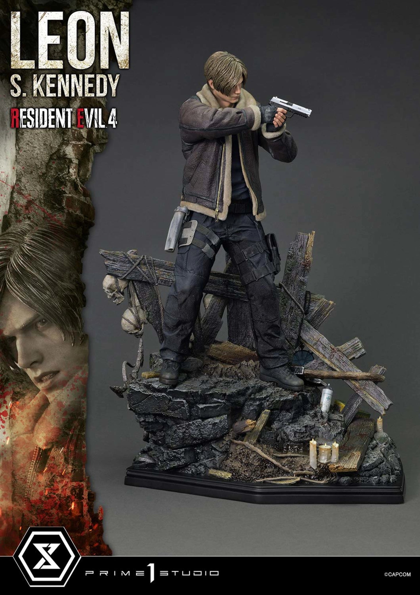 PRIME 1 STUDIO ULTIMATE PREMIUM MASTERLINE RESIDENT EVIL 4 LEON S. KENNEDY BONUS VERSION - UPMRE4-01S(PRE-ORDER)