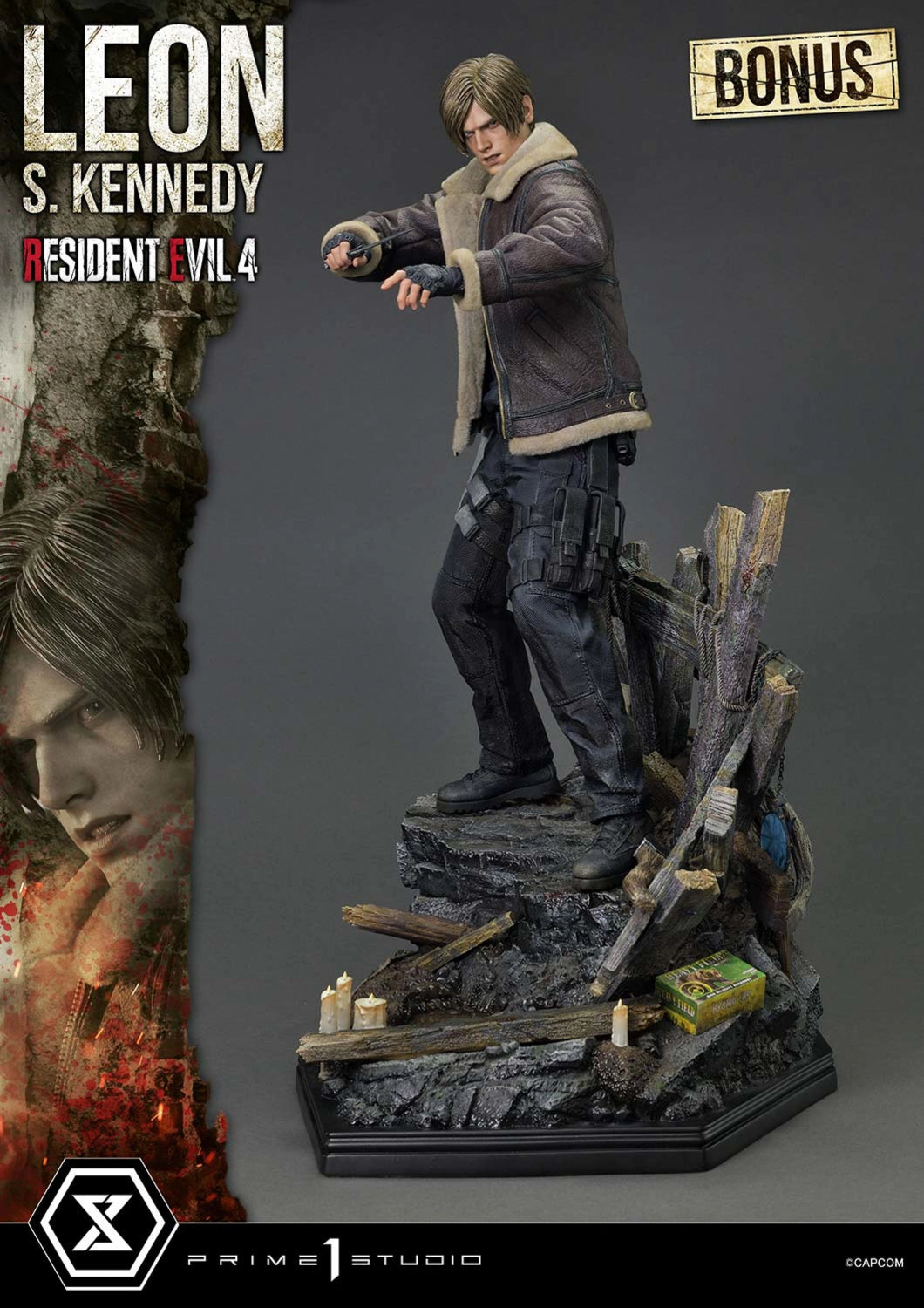 PRIME 1 STUDIO ULTIMATE PREMIUM MASTERLINE RESIDENT EVIL 4 LEON S. KENNEDY BONUS VERSION - UPMRE4-01S(PRE-ORDER)