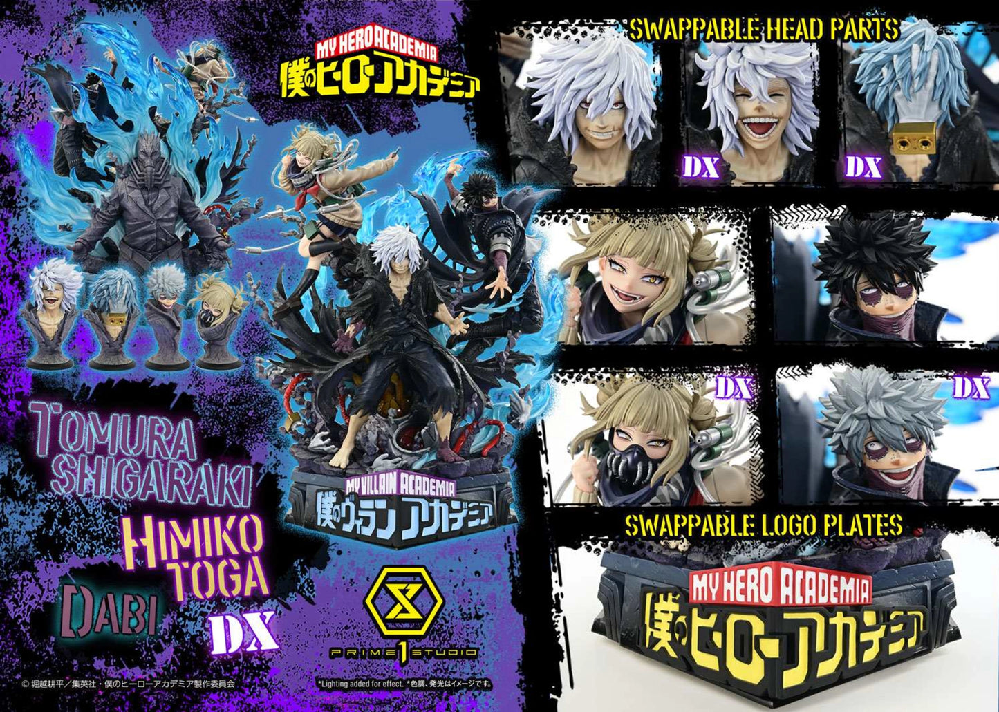 PRIME 1 STUDIO ULTIMATE PREMIUM MASTERLINE MY HERO ACADEMIA TOMURA SHIGARAKI,DABI,HIMIKO TOGA DELUXE VERSION 1/4 SCALE(PRE-ORDER)