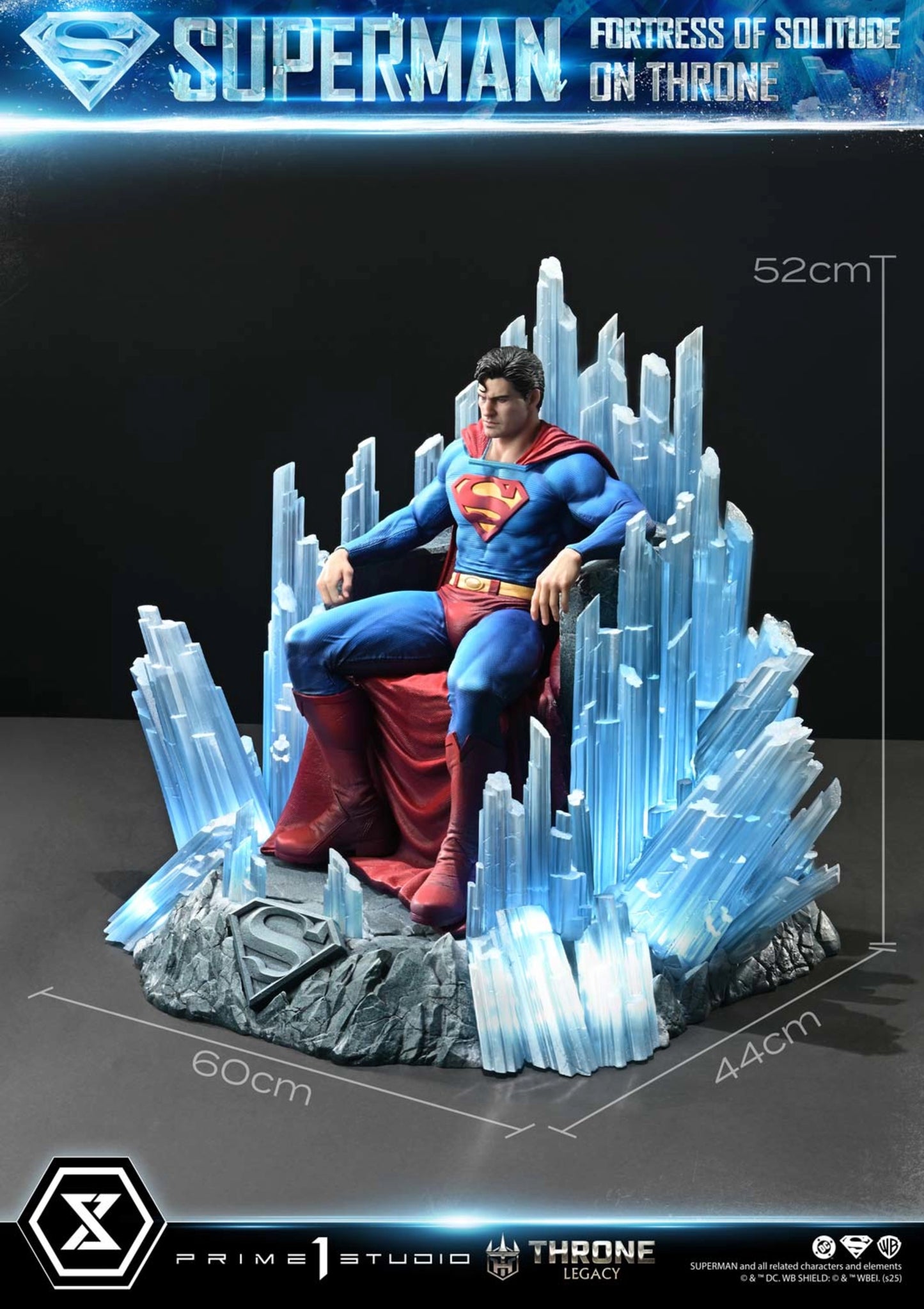 PRIME 1 STUDIO DC SUPERMAN FORTRESS OF SOLITUDE ON THRONE 1/4 SCALE(PRE-ORDER)