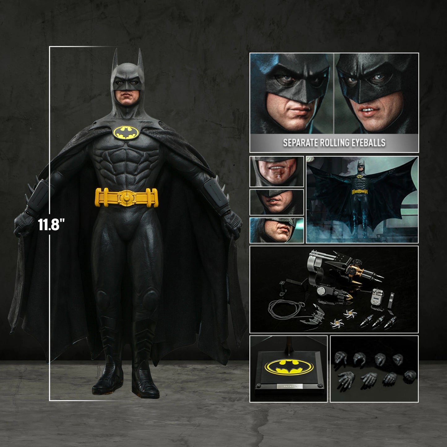 HOT TOYS BATMAN (1989) - BATMAN 1:6 SCALE COLLECTIBLE FIGURE MMS692   1750 RMB