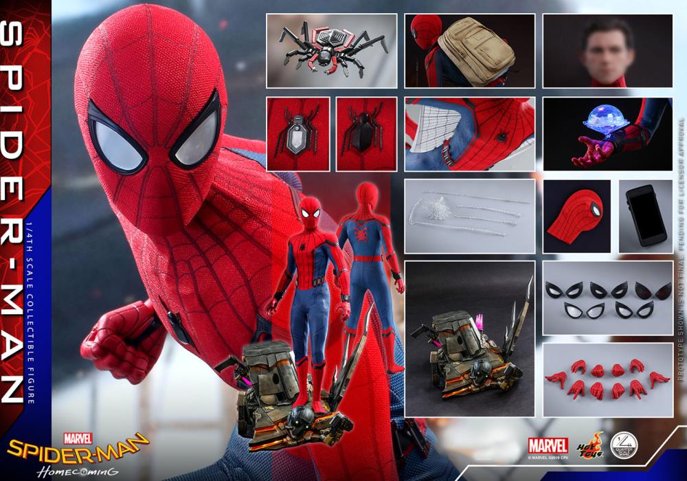 HOT TOYS MARVEL SPIDER-MAN: HOMECOMING SPIDER-MAN 1/4 COLLECTIBLE FIGURE - QS014 - Anotoys Collectibles