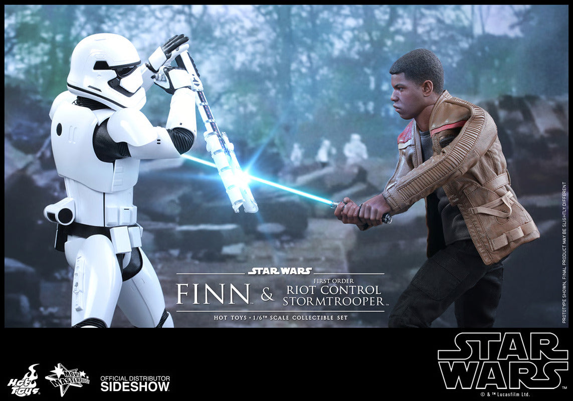HOT TOYS STAR WARS EPISODE VII THE FORCE AWAKENS FINN AND STORM TROOPER 1/6 SCALE - MMS346 - Anotoys Collectibles