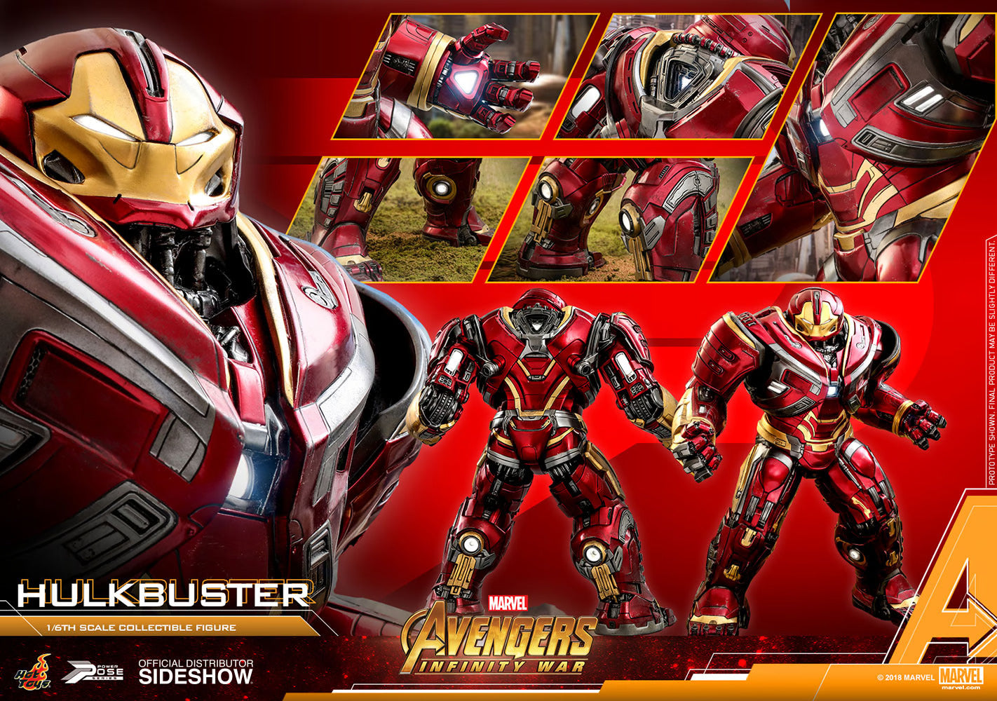HOT TOYS MARVEL INFINITY WAR: HULKBUSTER POWER POSE COLLECTIBLE FIGURE 1/6 - PPS005 - Anotoys Collectibles