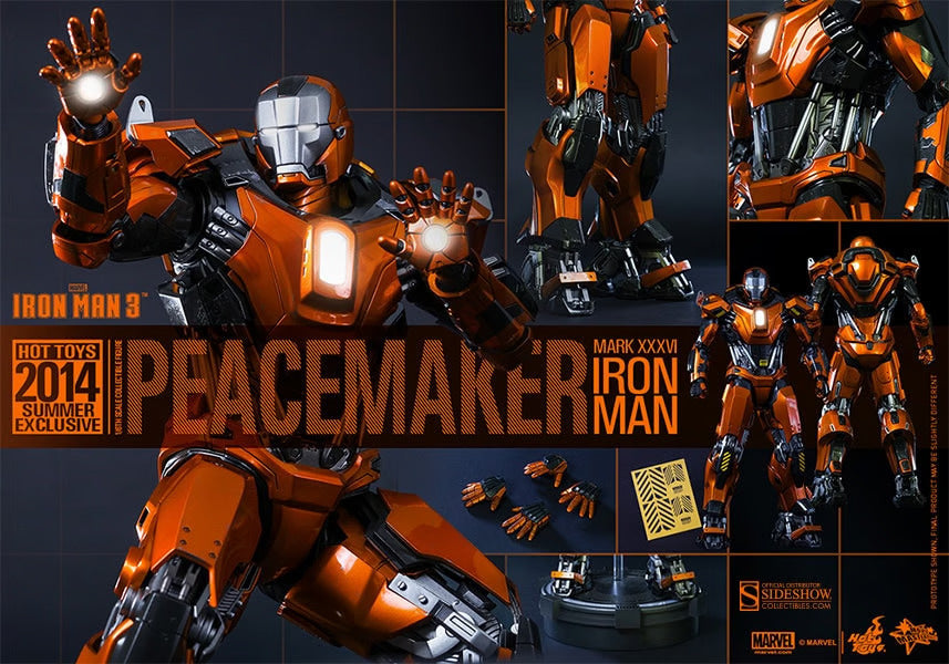 HOT TOYS MARVEL IRON MAN 3 : IRON MAN MARK XXXVI PEACEMAKER (EXCLUSIVE EDITION) - MMS258 - Anotoys Collectibles