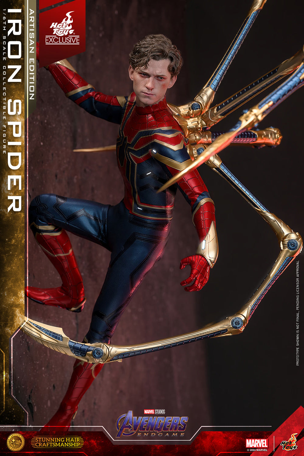 HOT TOYS MARVEL’S AVENGERS: ENDGAME - 1/6TH SCALE IRON SPIDER COLLECTIBLE FIGURE (ARTISAN EDITION）- MMS761AE