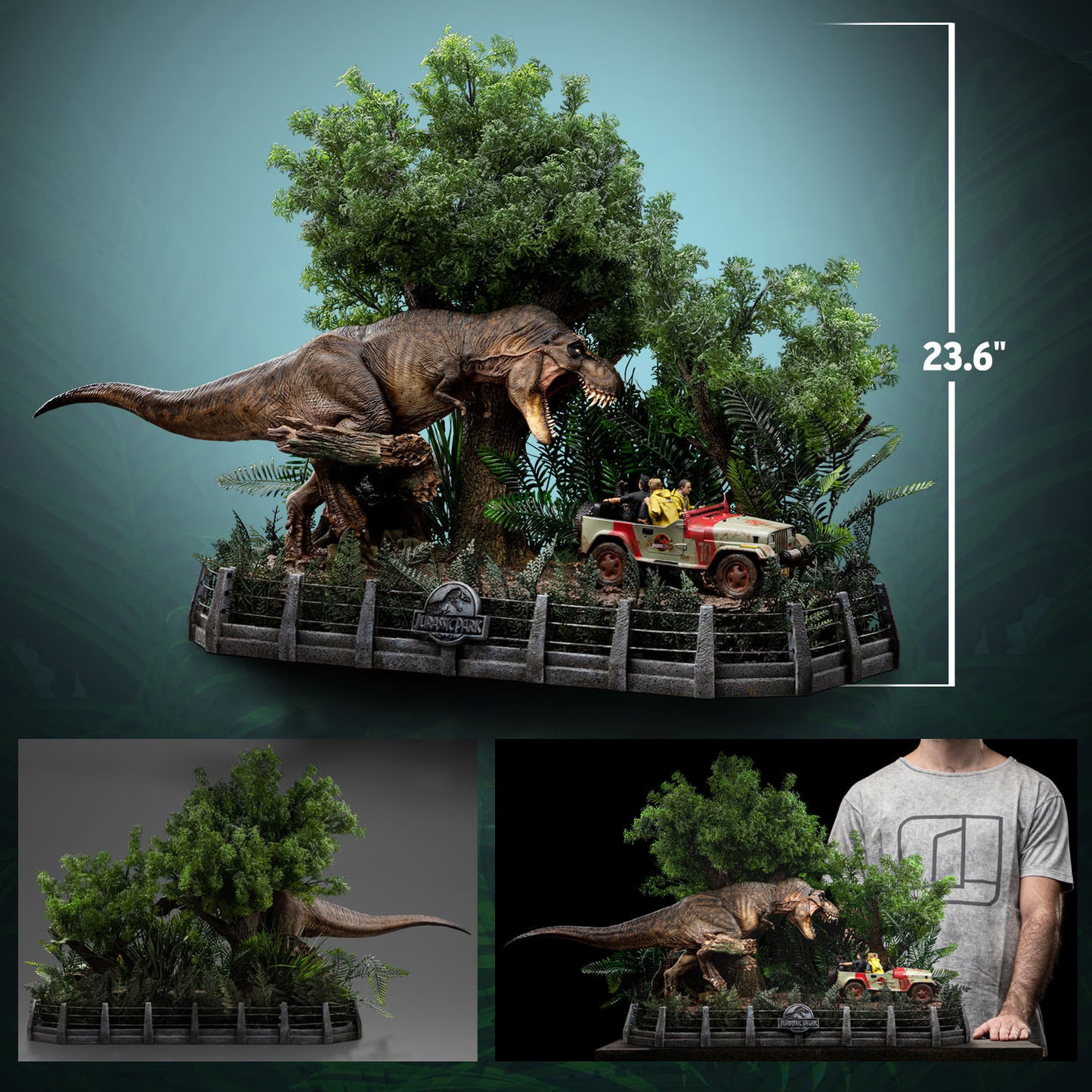 IRON STUDIOS  T-REX CHASE DEMI ART SCALE 1/20