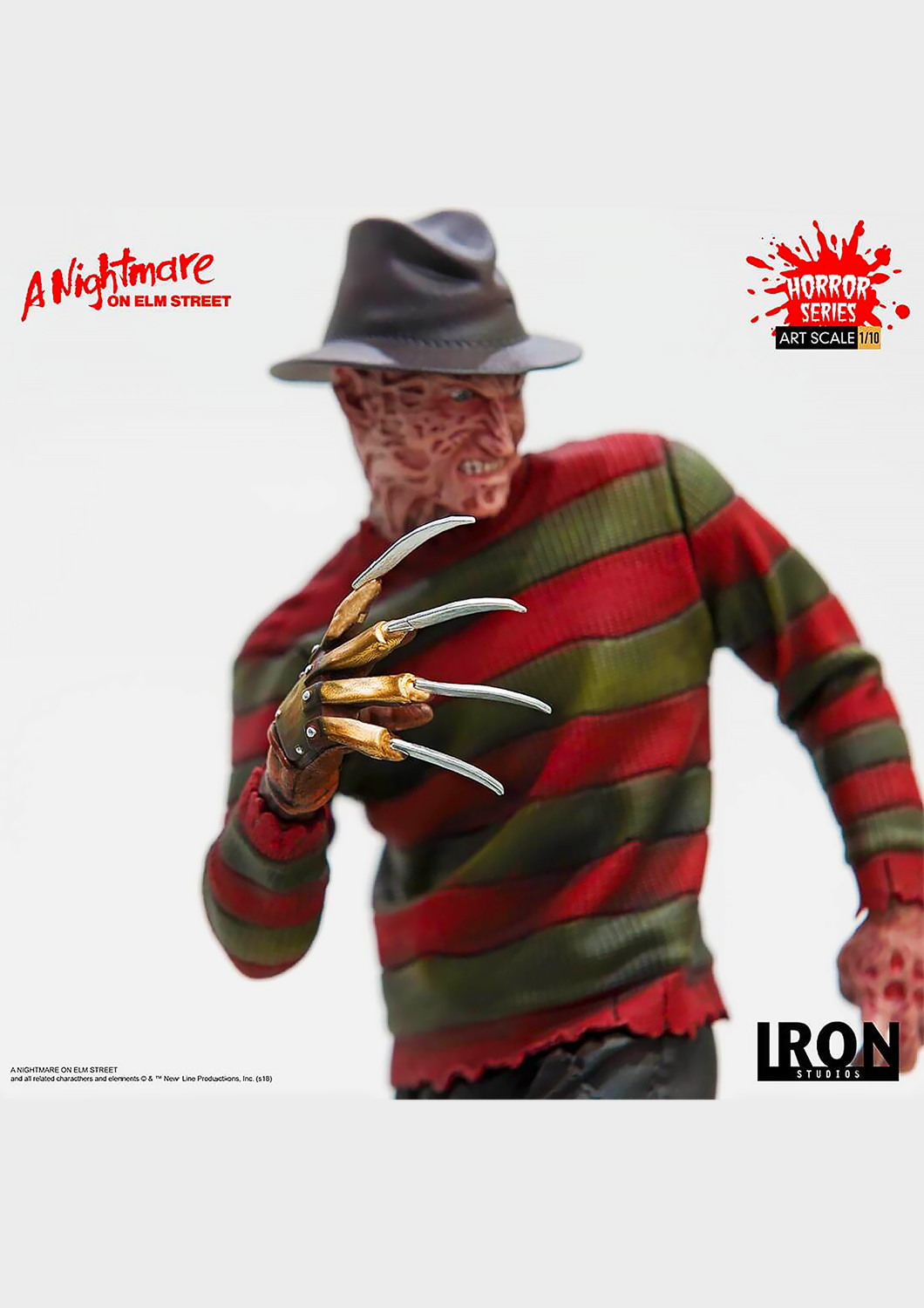 IRON STUDIOS A NIGHTMARE ON ELM STREET FREDDY KRUEGER ART SCALE 1/10 - WBHOR21319-10 - Anotoys Collectibles