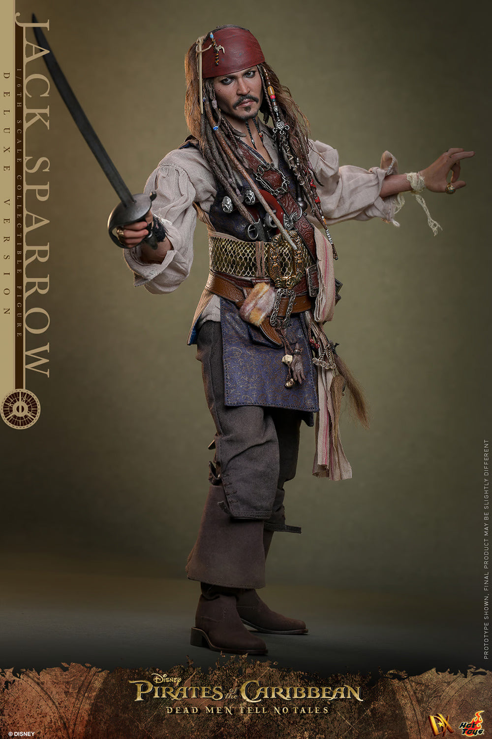 HOT TOYS PIRATES OF THE CARRIBEAN JACK SPARROW ARTISAN EDITION (DELUXE VERSION) DX39AE