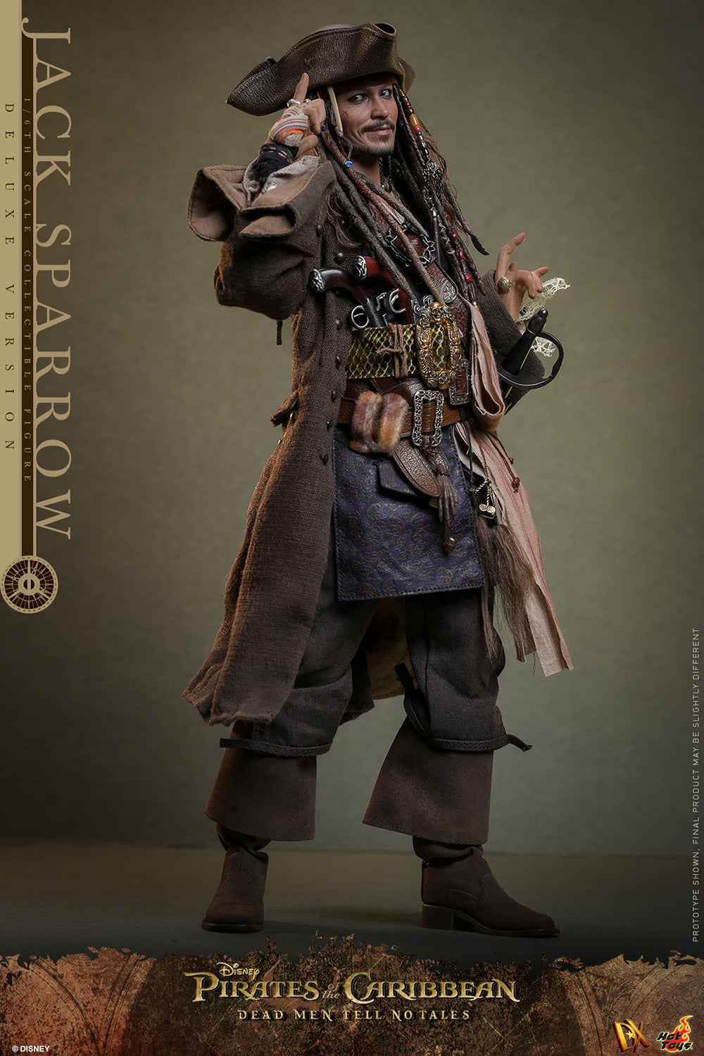 HOT TOYS PIRATES OF THE CARRIBEAN JACK SPARROW ARTISAN EDITION (DELUXE VERSION) DX39AE