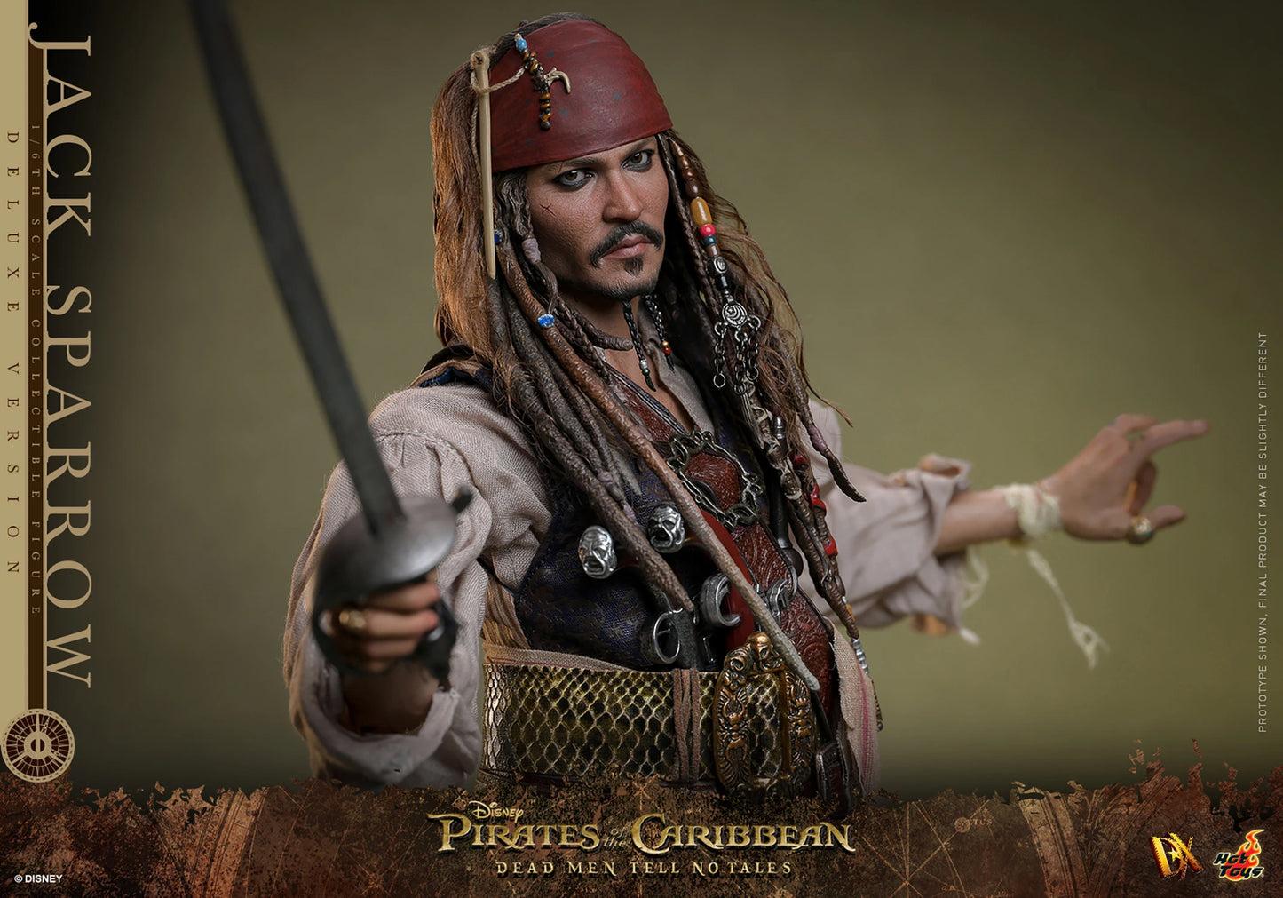 HOT TOYS PIRATES OF THE CARRIBEAN JACK SPARROW ARTISAN EDITION (DELUXE VERSION) DX39AE