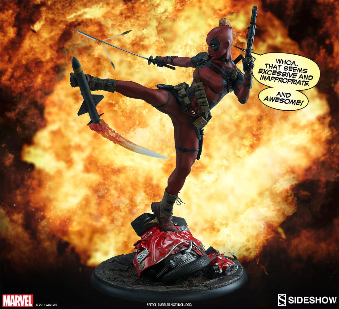 SIDESHOW LADY DEADPOOL PREMIUM FORMAT - 300546 - Anotoys Collectibles