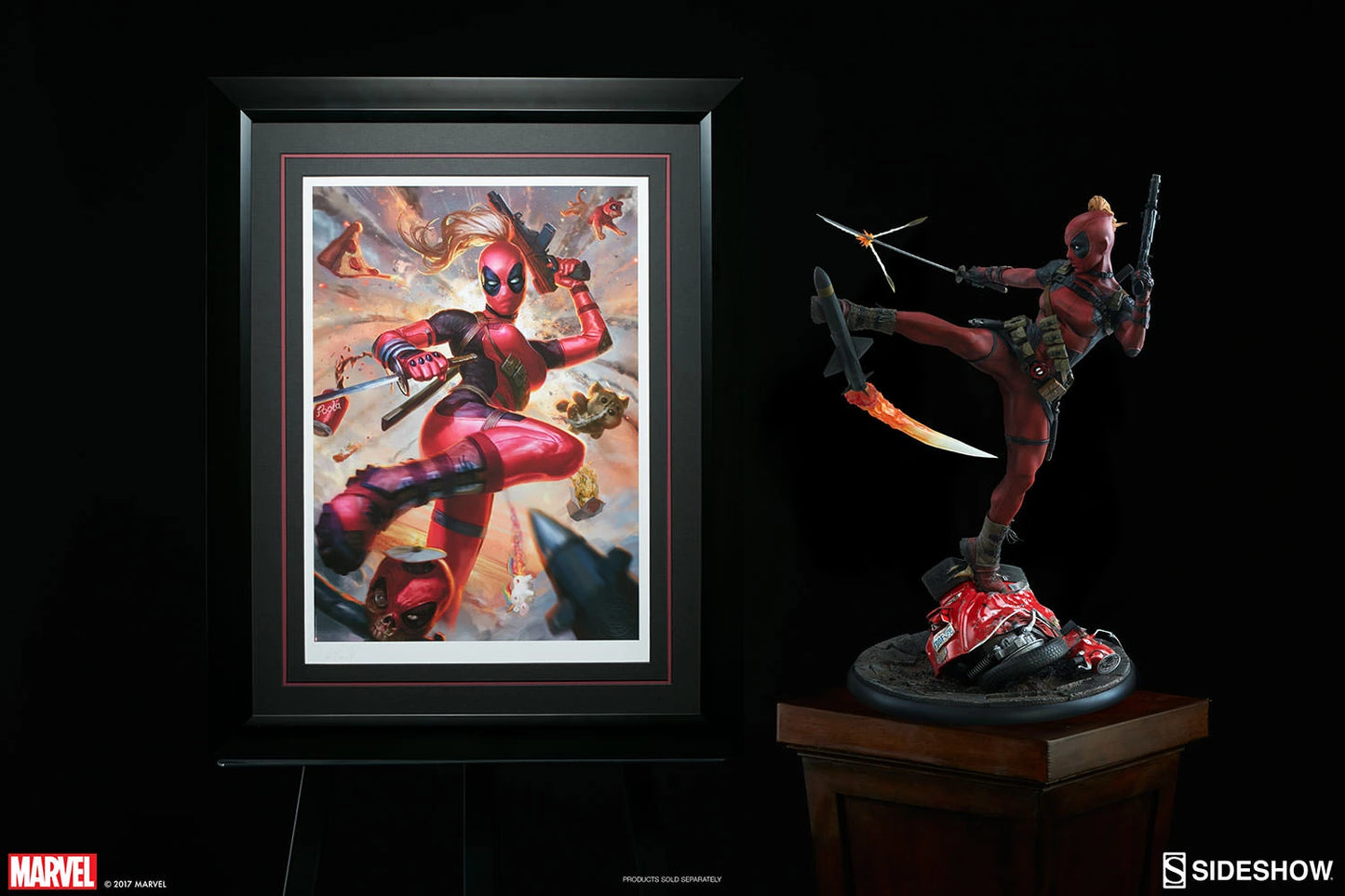 SIDESHOW LADY DEADPOOL PREMIUM FORMAT - 300546 - Anotoys Collectibles