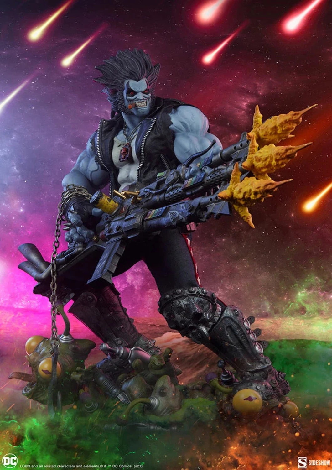 SIDESHOW DC COMICS LOBO MAQUETTE 1/4 300682 - Anotoys Collectibles