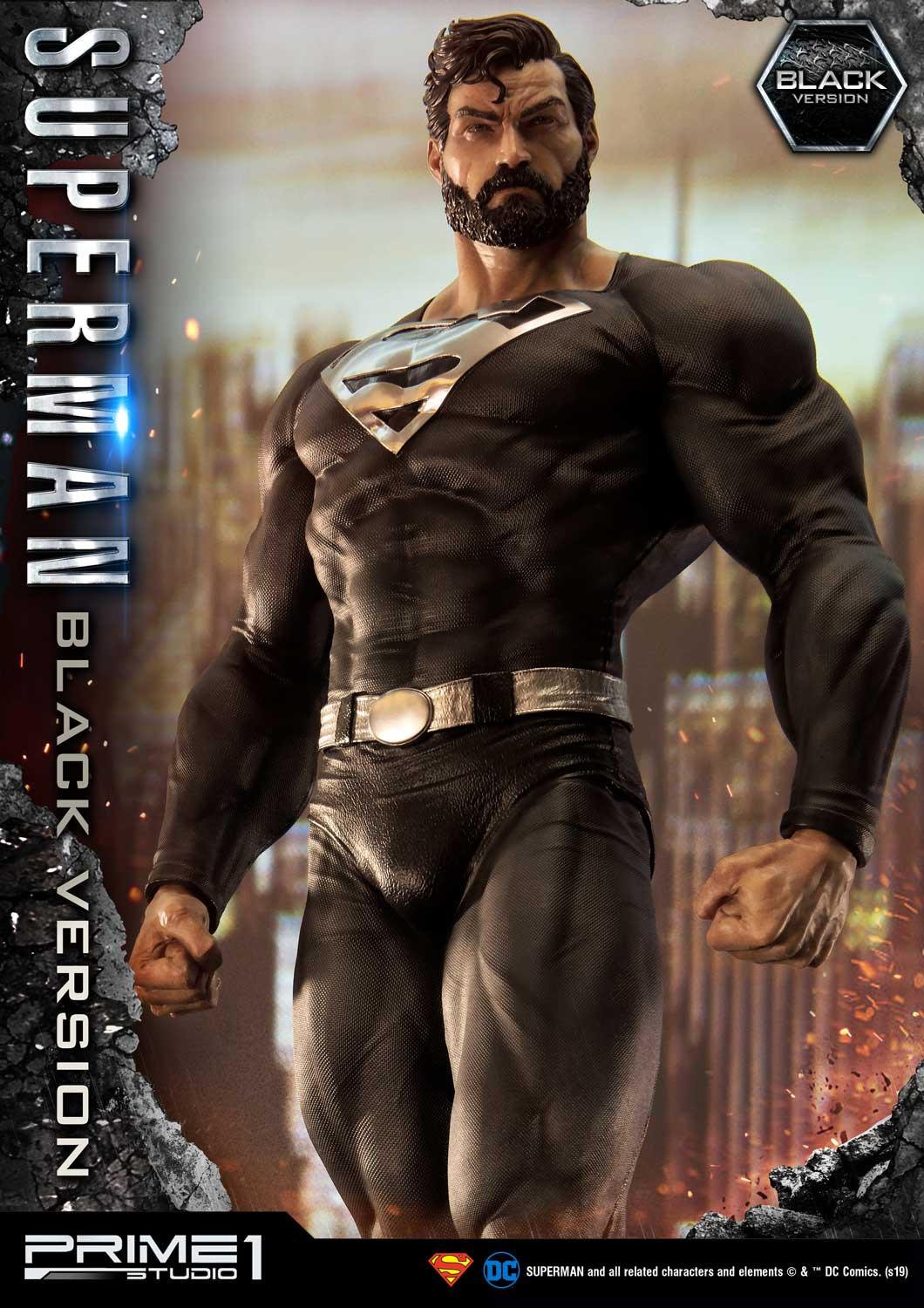 PRIME 1 STUDIO DC SUPERMAN BLACK VERSION - MMDCBH-02BL - Anotoys Collectibles