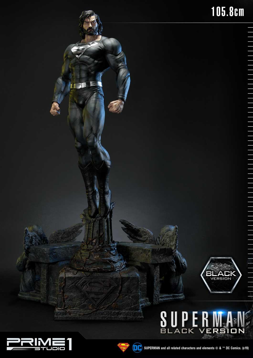 PRIME 1 STUDIO DC SUPERMAN BLACK VERSION - MMDCBH-02BL - Anotoys Collectibles