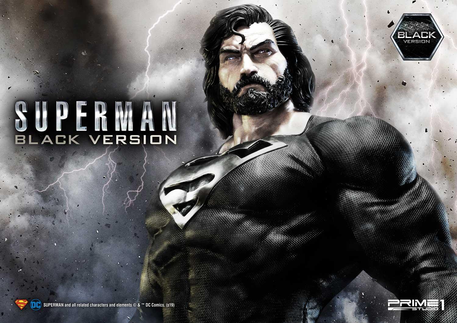 PRIME 1 STUDIO DC SUPERMAN BLACK VERSION - MMDCBH-02BL - Anotoys Collectibles