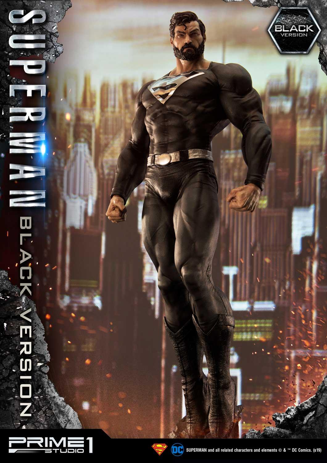 PRIME 1 STUDIO DC SUPERMAN BLACK VERSION - MMDCBH-02BL - Anotoys Collectibles