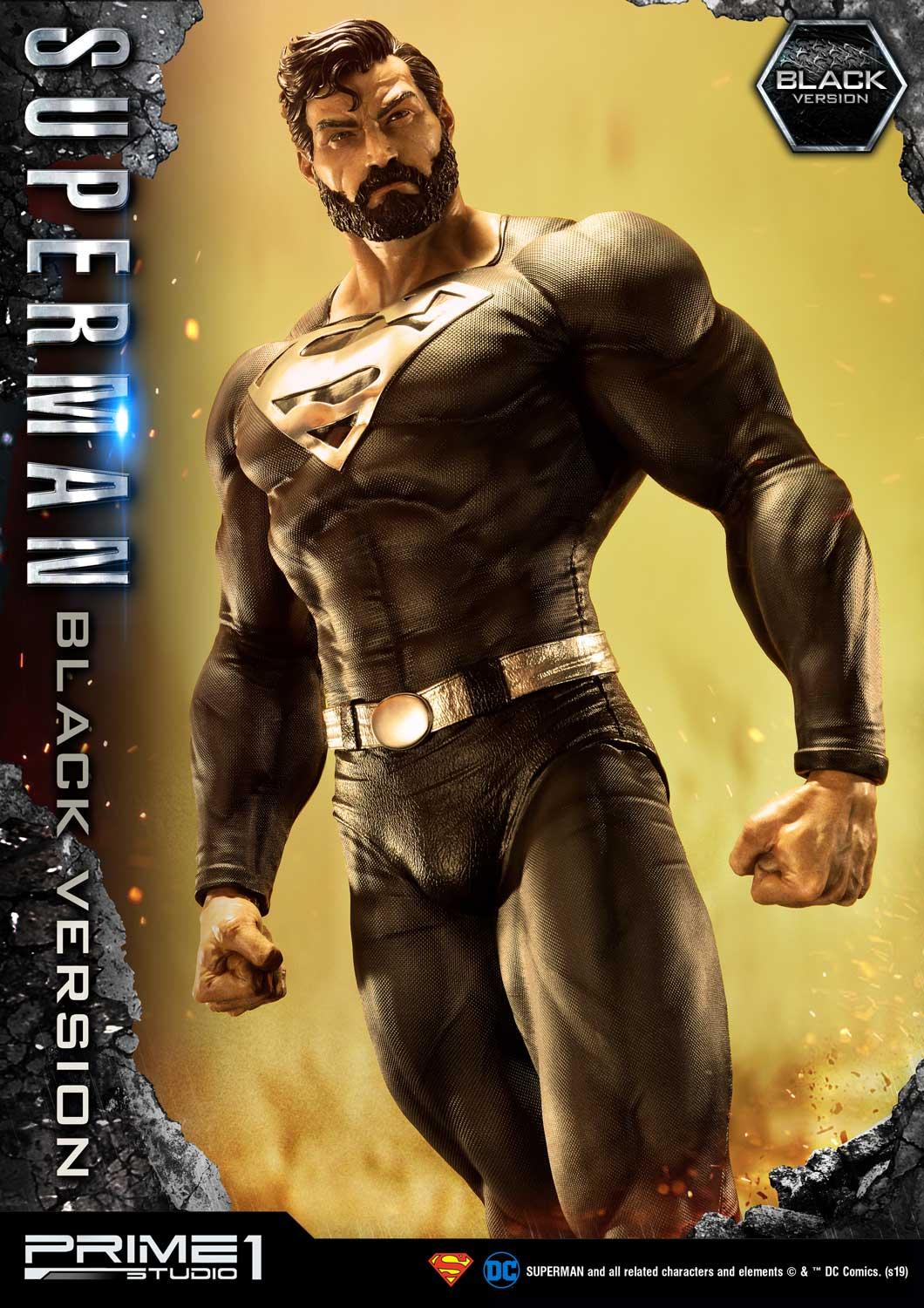 PRIME 1 STUDIO DC SUPERMAN BLACK VERSION - MMDCBH-02BL - Anotoys Collectibles