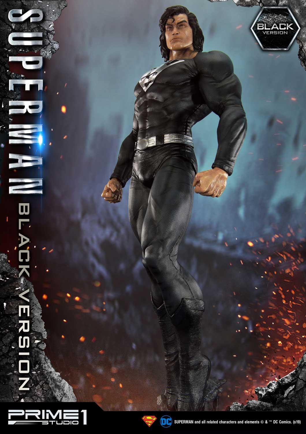 PRIME 1 STUDIO DC SUPERMAN BLACK VERSION - MMDCBH-02BL - Anotoys Collectibles